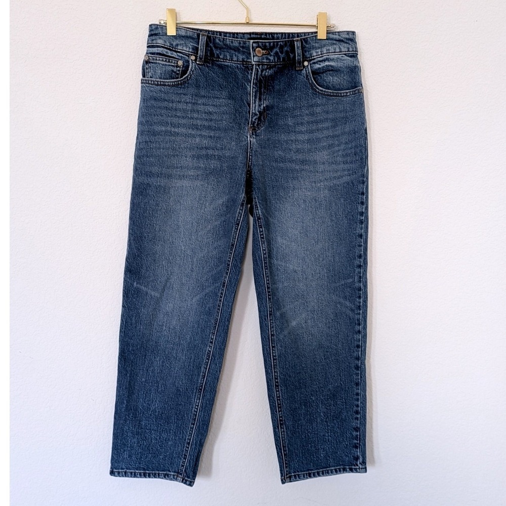 Talbots Stovepipe Ankle Jeans‎ Women 8P Blue Straight Leg Kingston Wash Stretch